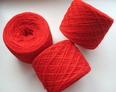 Wool Yarn Red 350 gr 12.2oz skein / 2 ply, each skein contains approximately 1500-1700 yds Wool Yarn Red 350 gr 12.2oz skein / 2 ply, each skein contains approximately 1500-1700 yds