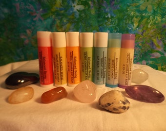 CHAKRA LIP BALM * * * * * * * Set of Seven * * * * * * * Size 0.15 oz