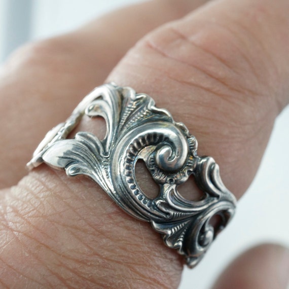 NORWAY ring - 830 silver SPOON ring - spoon jewelry size 12 band ...