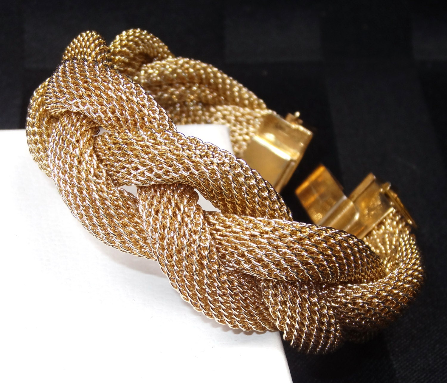 vintage gold mesh bracelet