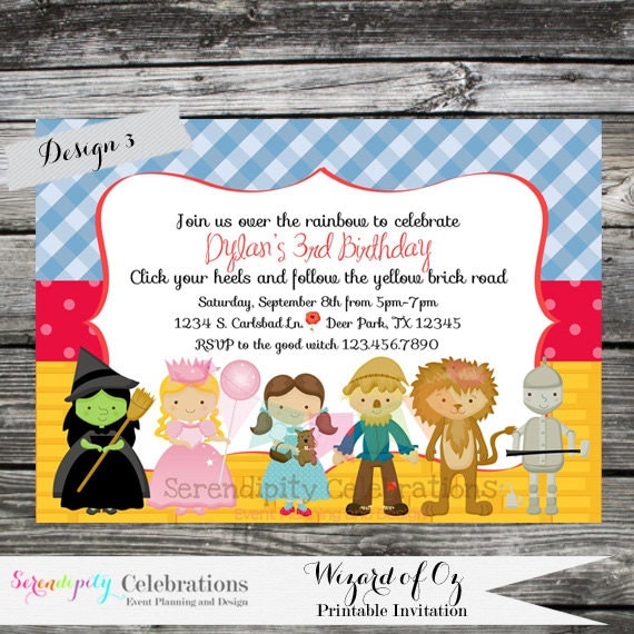 DIY Personalized Invitation: Wizard of Oz Invitation Digital