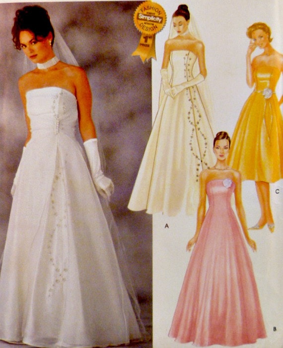 simplicity wedding gown patterns