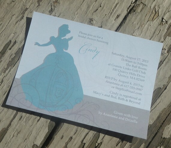 Disney Princess Bridal Shower Invitations 6