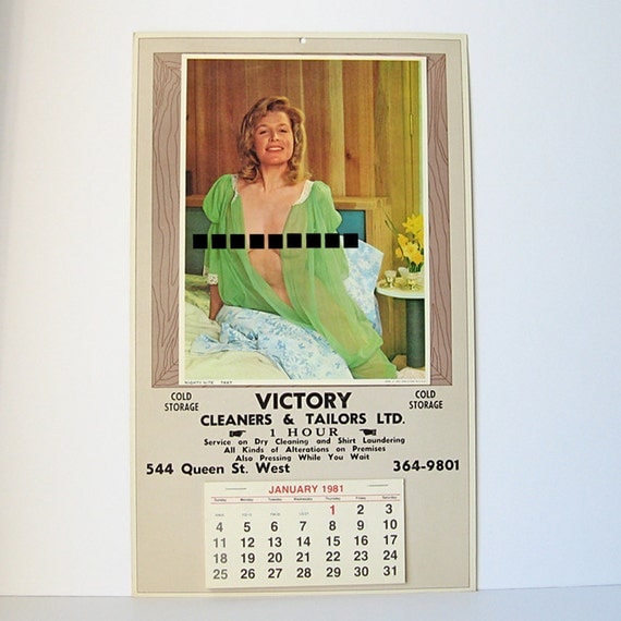 Items Similar To Pin Up Girl Calendar Vintage 1981 Calendar Girlie 