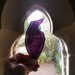 Antique Stain Glass - Gothic Revival 1800's Window Fragment From an Old English Church - Artefact - Church Window - Purple Spearhead