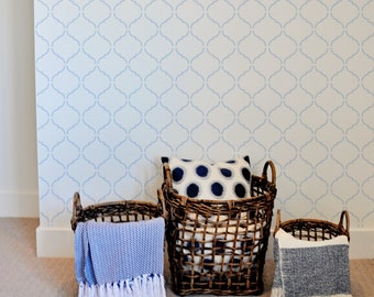 Items similar to Cozy Plaid Stencil 202: Reusable Wall Stencils for DIY