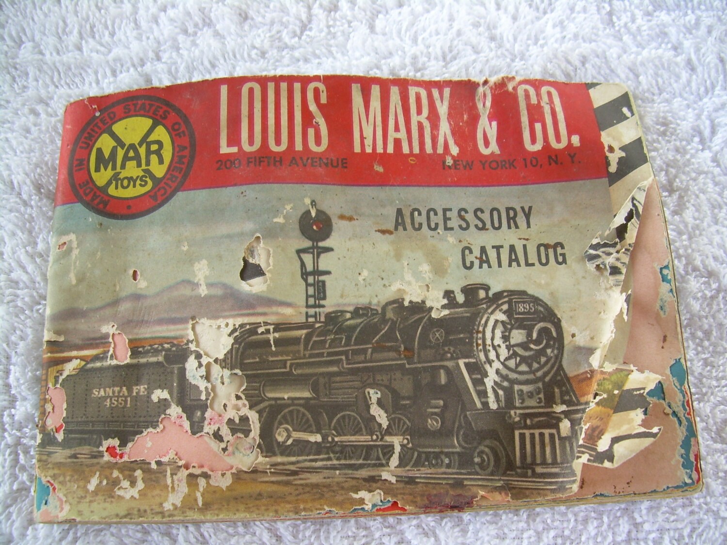 Vintage Louis Marx Co toy train accessory catalog plus 2 page