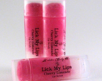 Cherry Limeade Lip Scrub - Soda Lip Scrub - Cherry Lip Scrub - Drinks Lip Scrub - Handmade