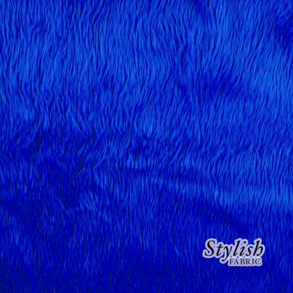 Royal Blue 60 Wide Shag Fur Fabric By The Yard By Stylishfabric 6295