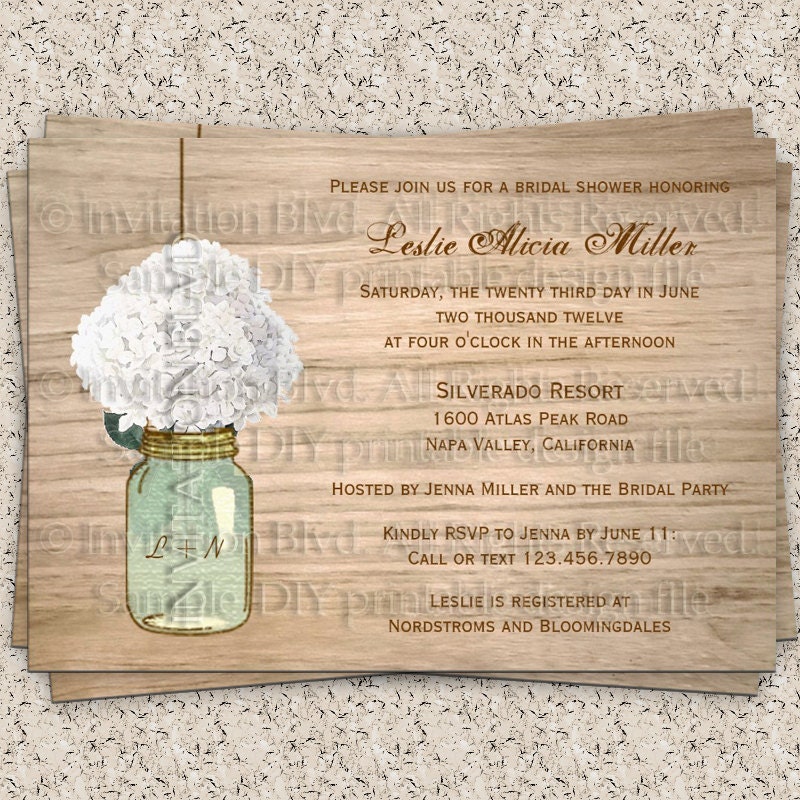 Rustic Bridal Shower Invitations 8