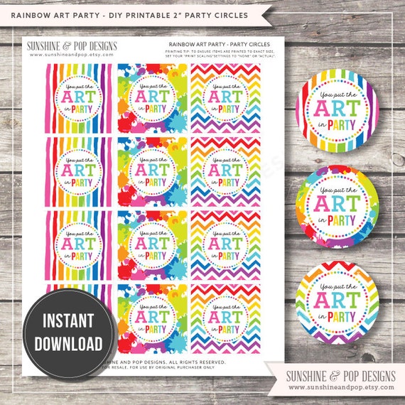 items-similar-to-instant-download-rainbow-art-party-favor-tags-or-2