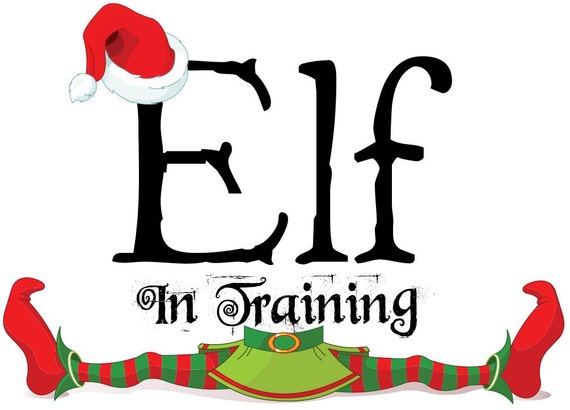 Items similar to Elf In Training Christmas Holiday Vector Digital ...