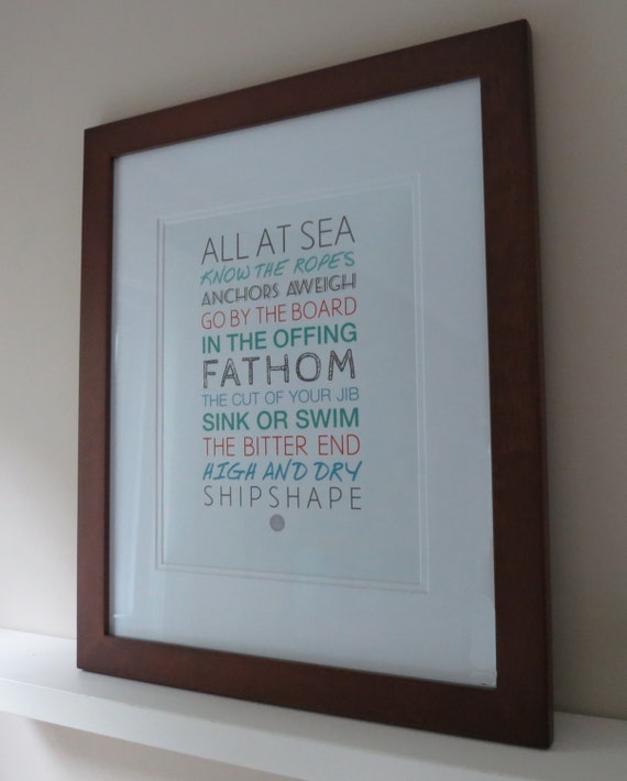 Nautical Sayings 11x14 Sailing Boating Ocean Sea