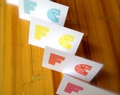 Feliz Cumpleaños Cards, set of 5 happy birthday cards, with unique Indonesia inspired design, white envelope