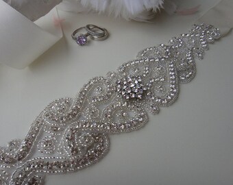Bridal Sash, Bridal Belt, Swarovski Crystal Bridal Belts, Bridal Sash Belt, Wedding Belt, Beaded Bridal Belt, Crystal bridal belt,