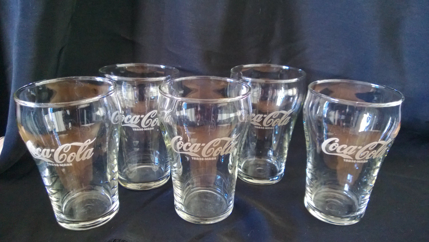 5 Vintage Mini CocaCola Glasses by CassandrasNotebook on Etsy
