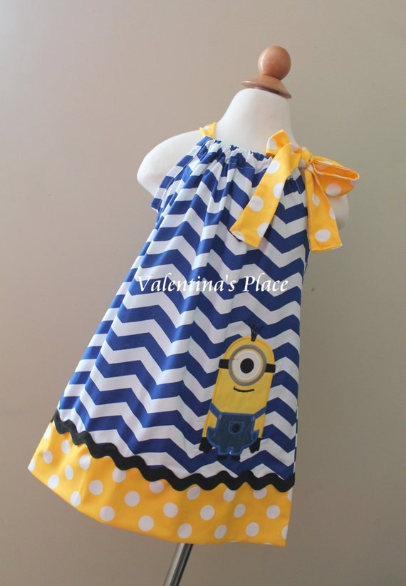 Super Cute Despicable me Minion one Eye inspired pillowcase dress
