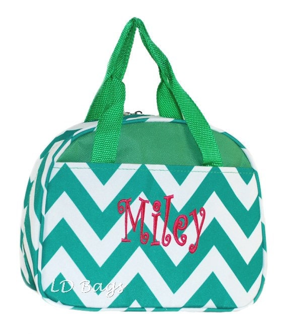 Lunch Bag Chevron Emerald Green Lunch Bag Box With Free