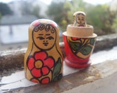 Vintage Russian Wooden Hand Painted Doll Matryoshka Made in USSR in 1970s