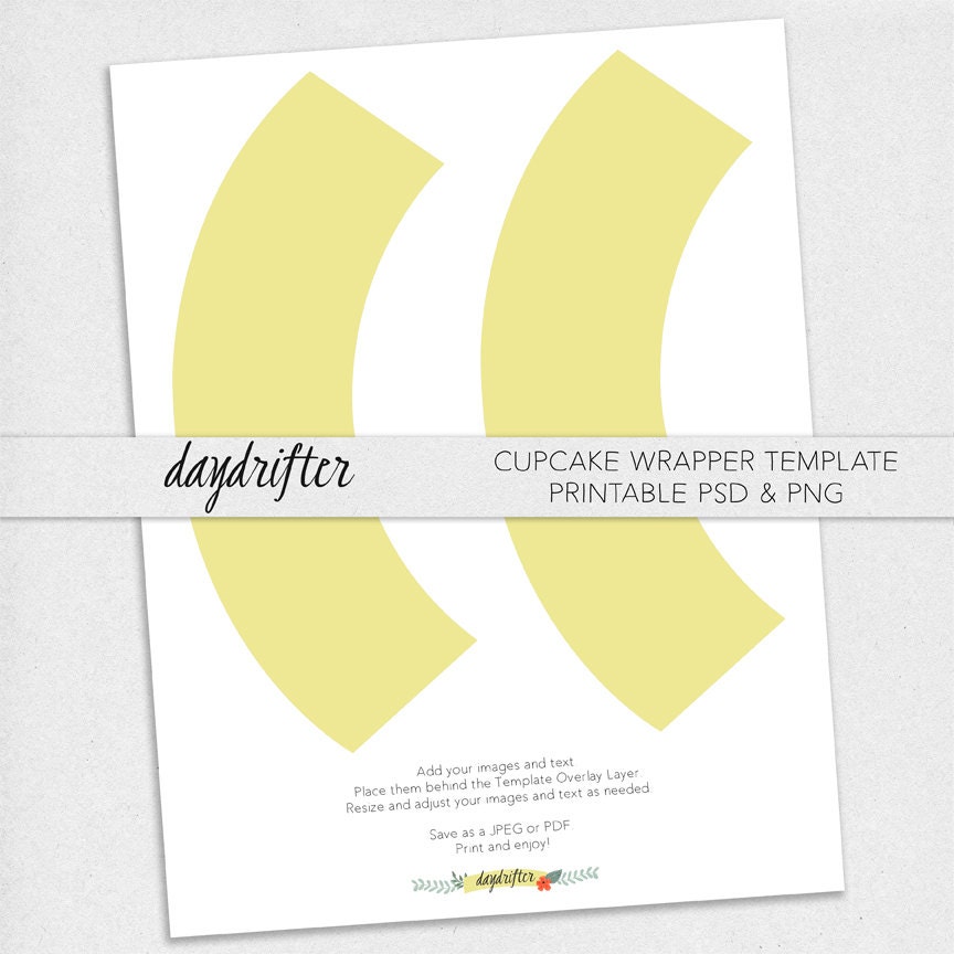 Print Your Own Custom Cupcake Wrappers Template DIY Instant