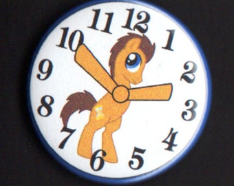 1.75 inch Doctor Whooves Time Turner Button