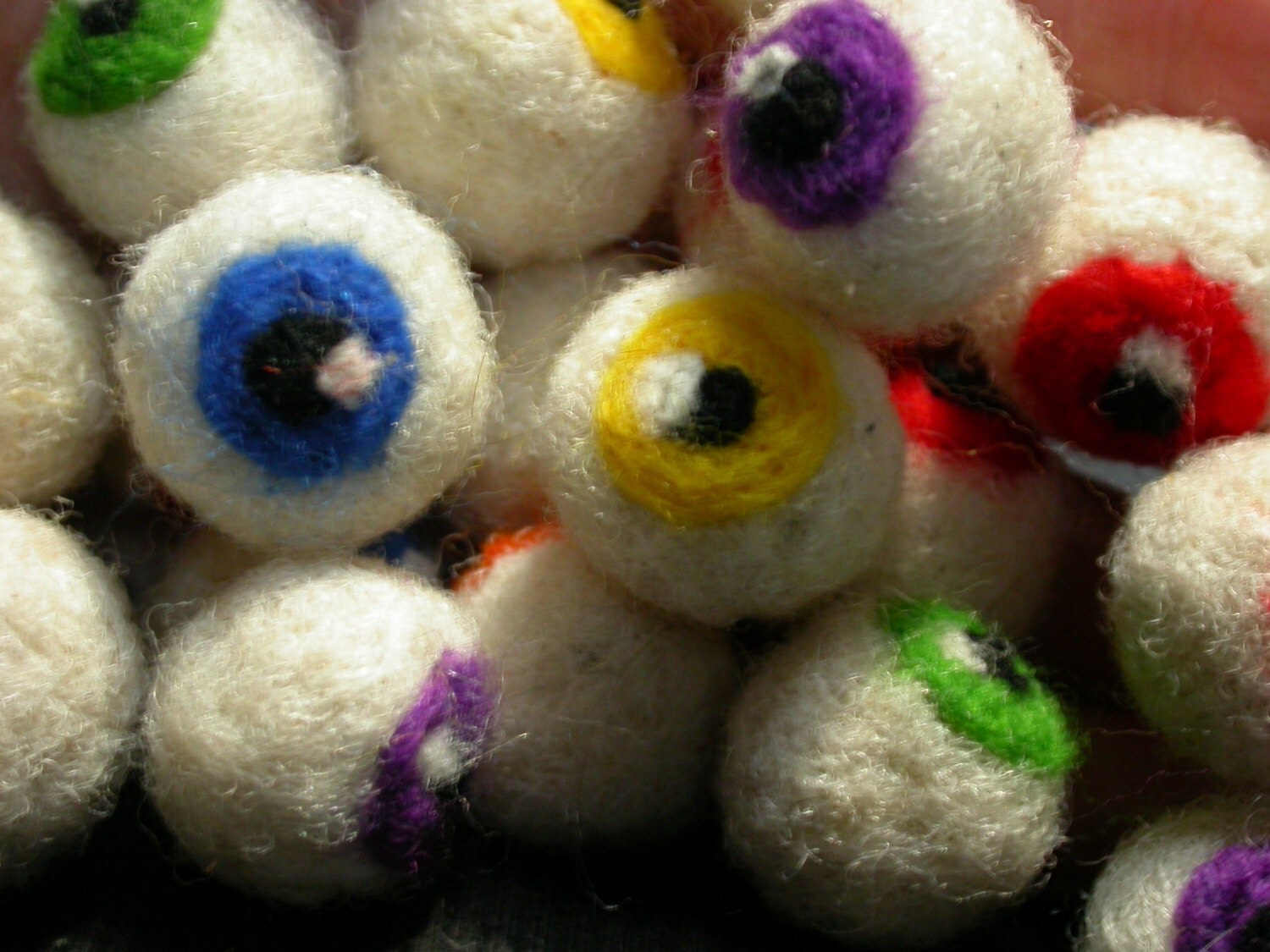 Needle Felted Eyes For Beading/Crafting Set of Six