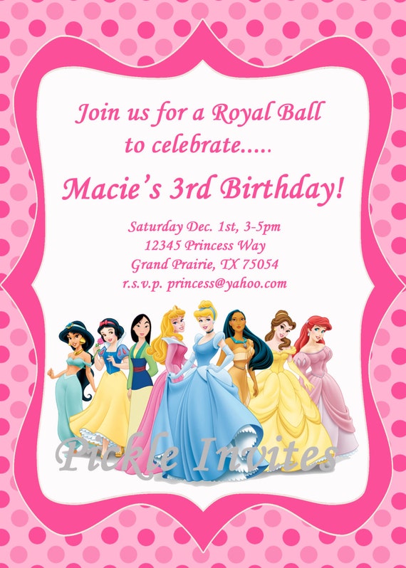 Blank Princess Invitations 7