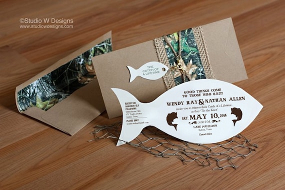 Fishing Themed Wedding Invitations 1