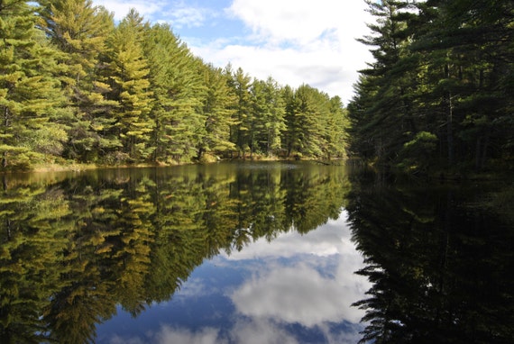 Brownfield Maine Photo of the pond taken from the dam digital