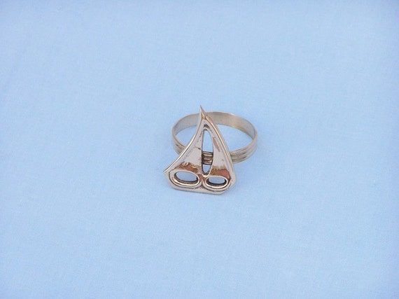 Nautical Napkin Ring 2" Brass Sailboat / Sail boat Napkin Rings 