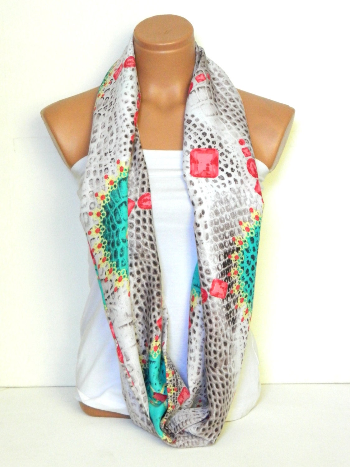 Multi Color Infinity Scarfscarvesloop Scarfcircle