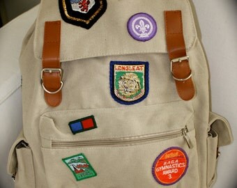 Unique Backpack With Travel And Scout Patches Unique Backpack With Travel And Scout Patches