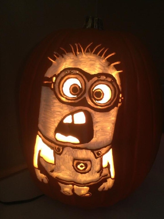 Items similar to Foam Pumpkin Carved Minion on Etsy