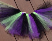 Black, Purple and Green Tutu, witch tutu, Halloween tutu- choose your size - infant, toddler, child Il_170x135