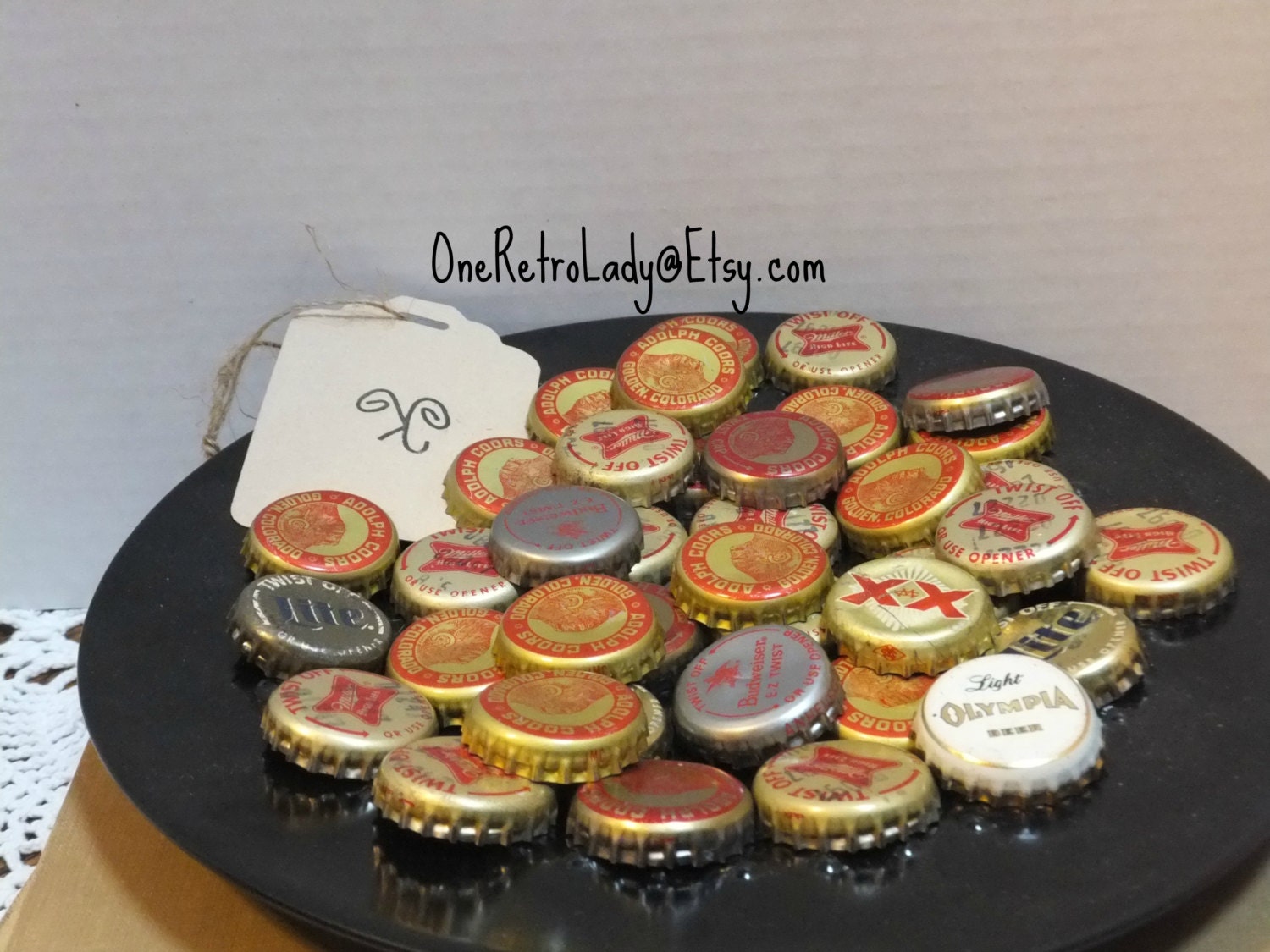 Vintage Beer Bottle Caps by OneRetroLady on Etsy
