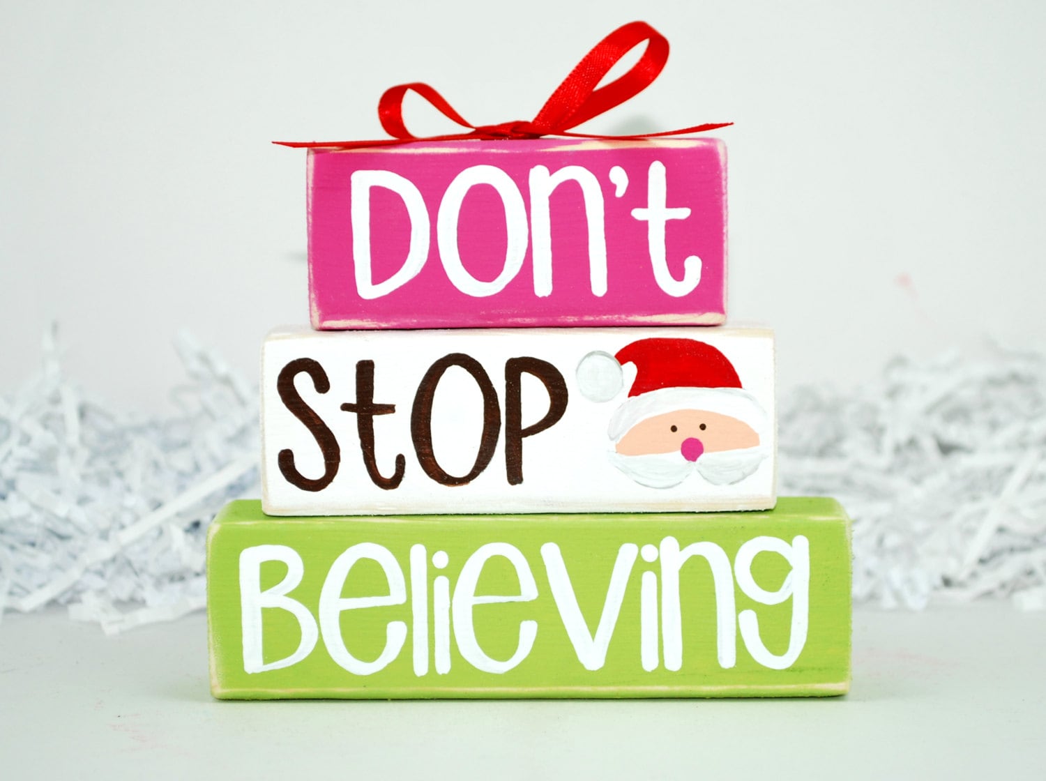 Dont Stop Believing Santa decor christmas table decorations