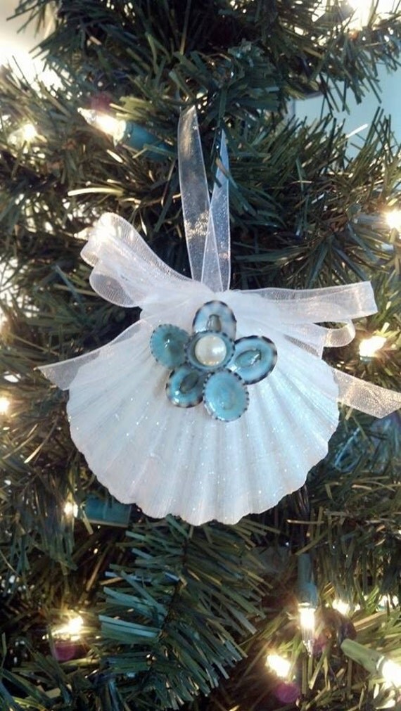 seashell christmas ornament beach decor nautical holiday seashell christmas ornament beach decor nautical holiday