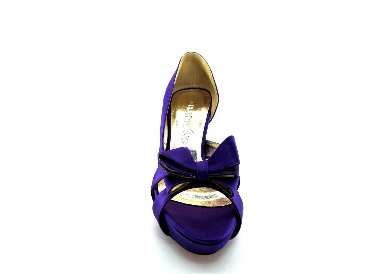 Custom Made Wedding Heels Royal Purple Custom Made Satin