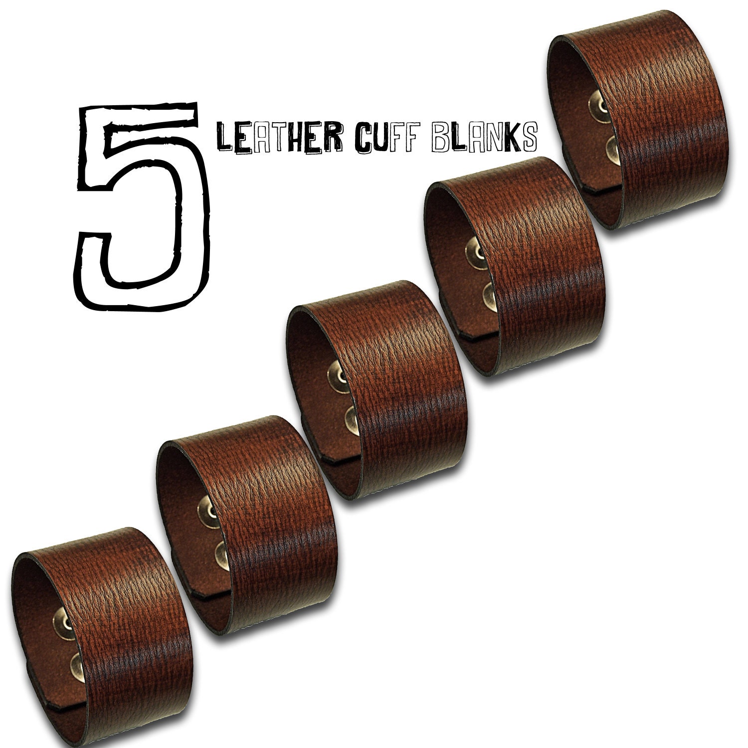 1.5 inch Wholesale Leather Cuff Blank Brown Handmade by Belrue