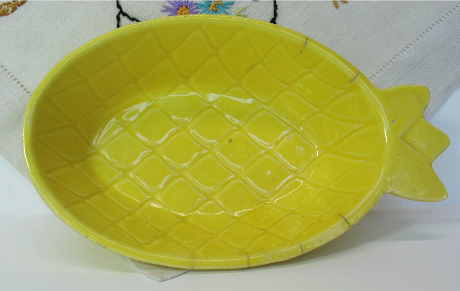 McCoy Pineapple Serving Dish Pottery FindingMaineVintage Haute Juice