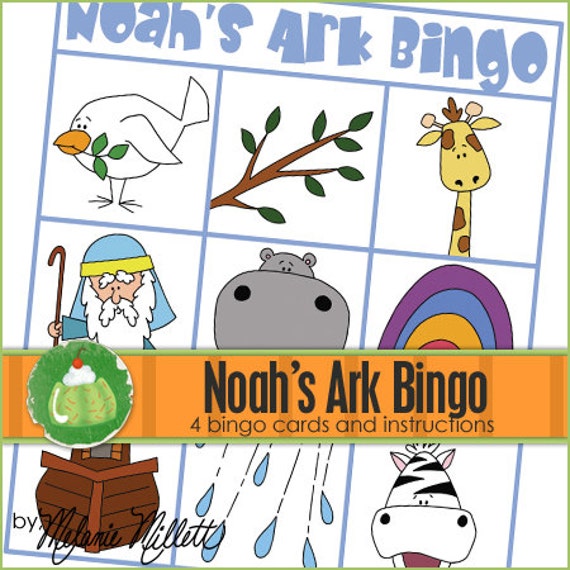 noahs ark bingo downloadable pdf only