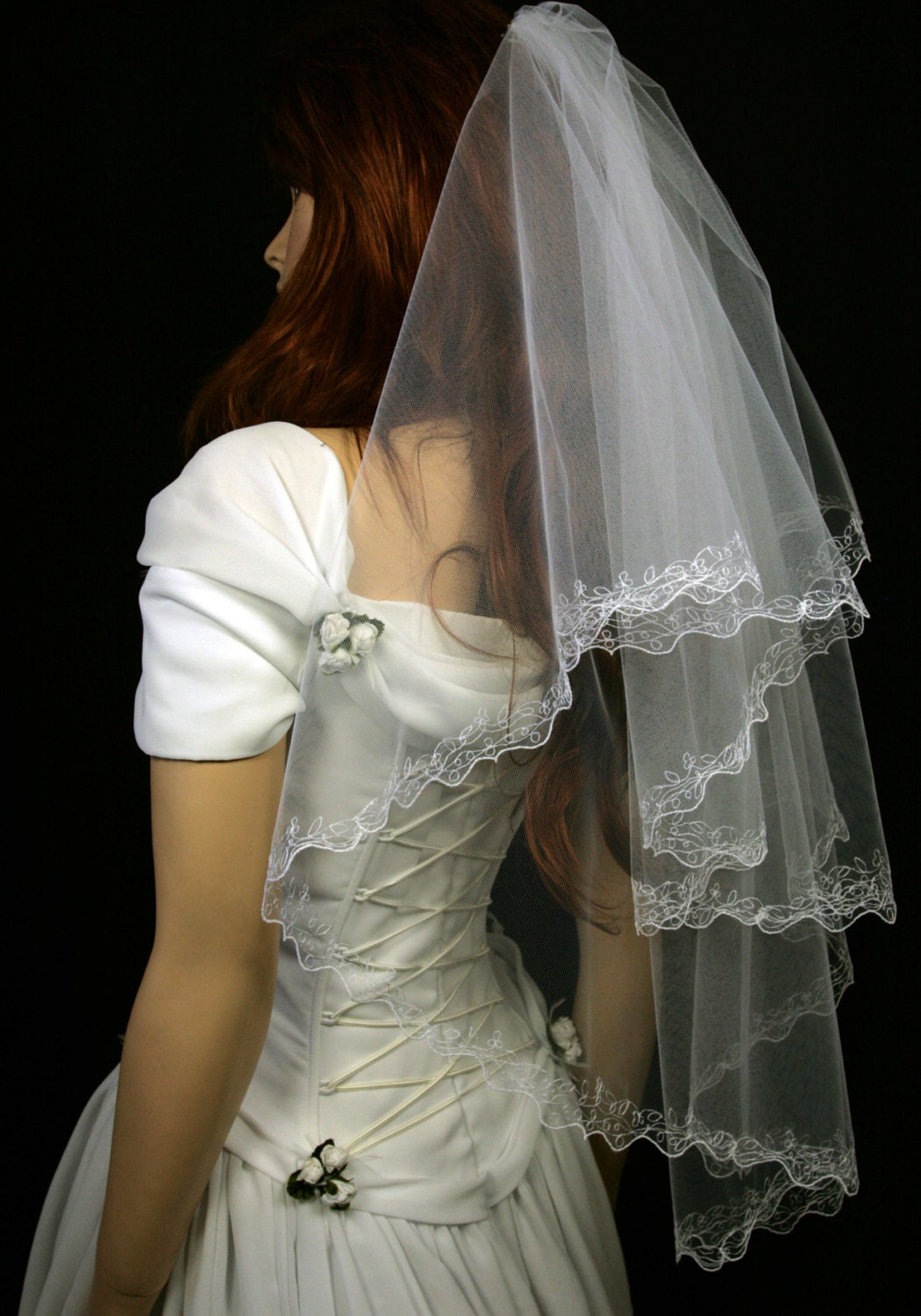 Bridal Veil Audrey Wedding Veil with Embroidery