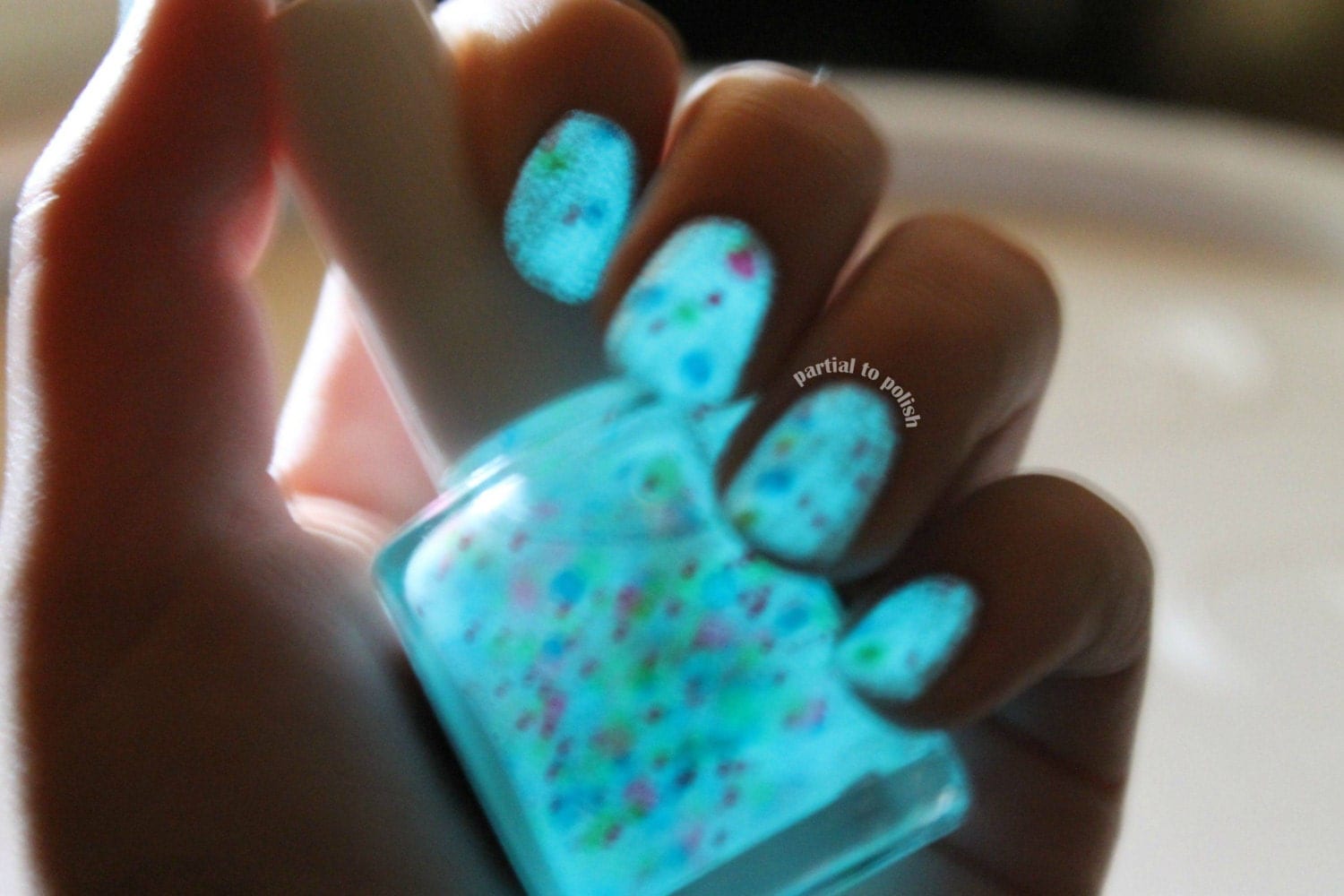 Blue Glow in the Dark Nail Polish Get off My by BlackSheepLacquer