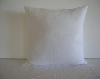 White Linen 14x14 Pillow Cover