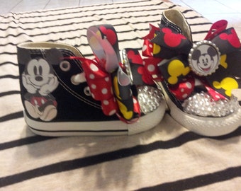 Mickey Mouse Girl Shoes...Can Be Personalized