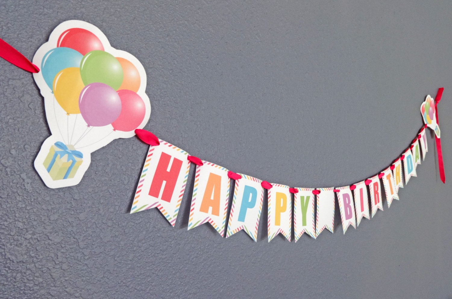 DIY Birthday Banner Happy Birthday Printable Banner Colorful
