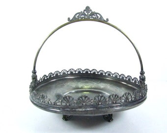 Antique brides basket,Silver candy dish, serving bowl, silver bowl, silver dish,basketAntique brides basket