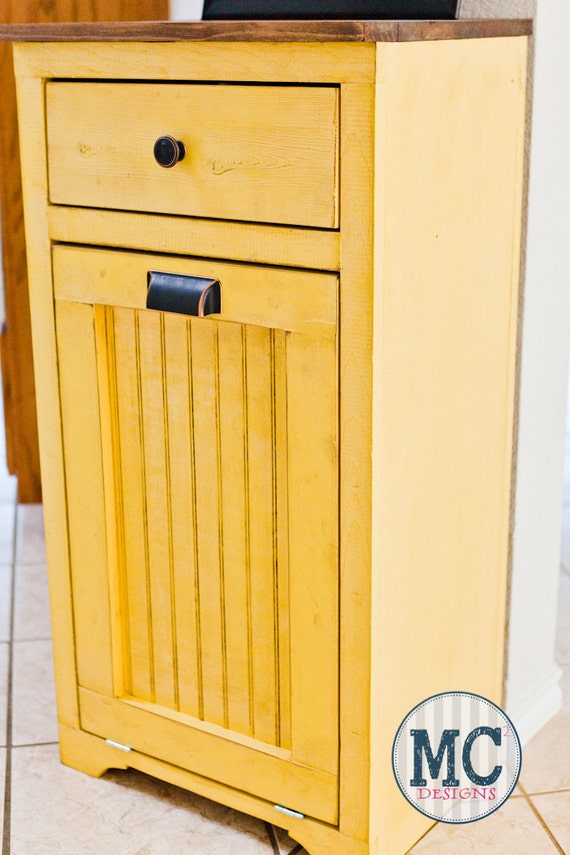 Tilt Out Wooden Trash Bin by mcdesigns2 on Etsy