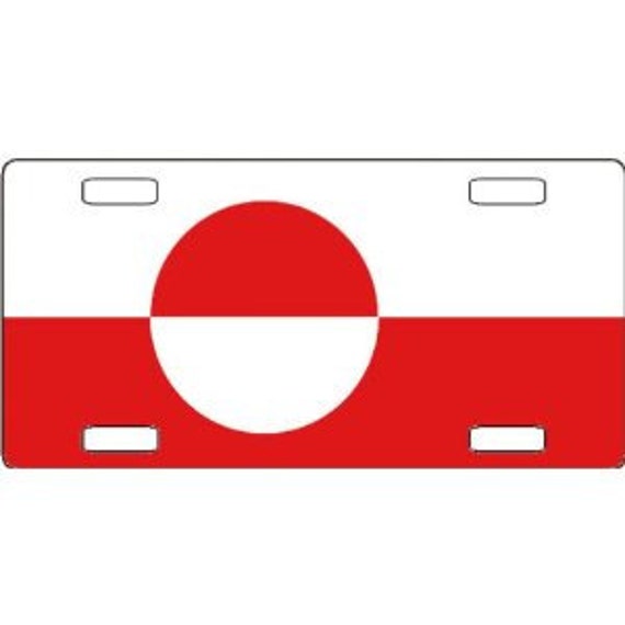 Items similar to Greenland Flag Aluminum License Plate SBLP4020 on Etsy