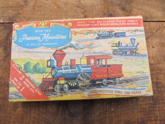 Vintage 1950's Plastic Train Engine Model Kit Precision